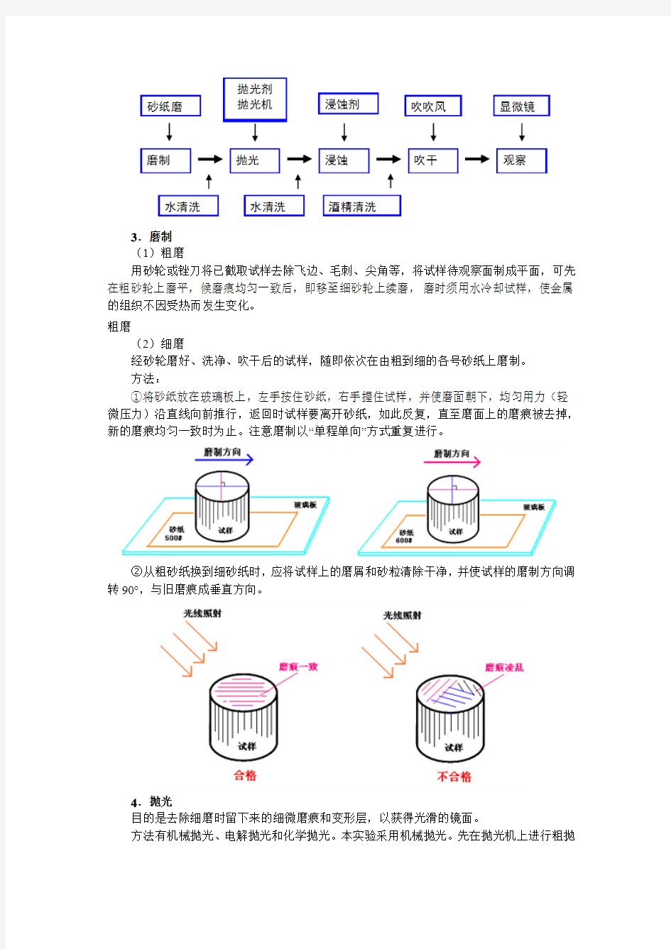 金相分析及热处理综合实验指导书