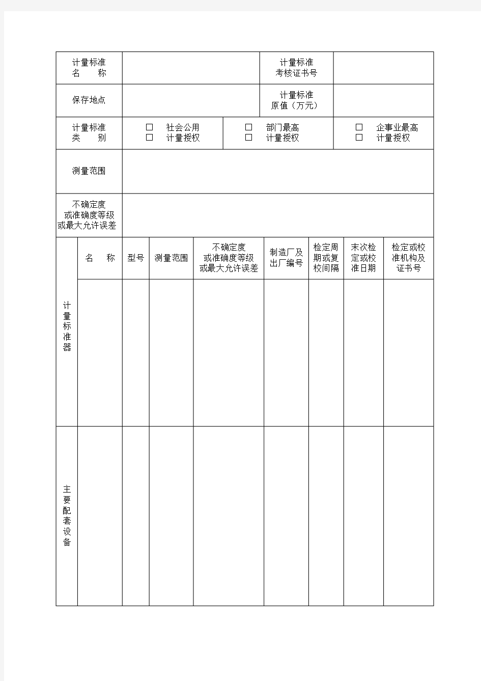 09-计量标准考核报告(含计量标准考评表)