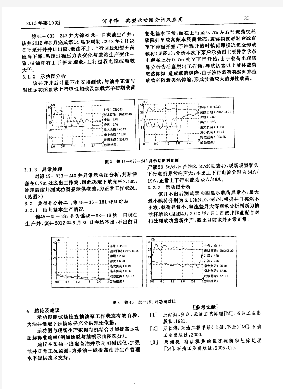 典型示功图分析及应用