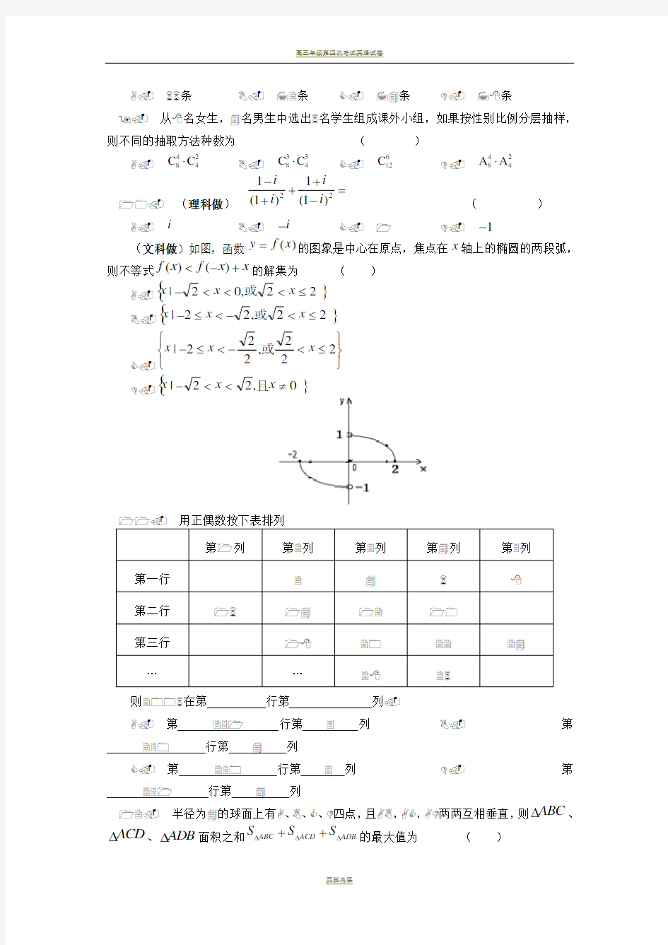 高三数学综合模拟试卷 (一)