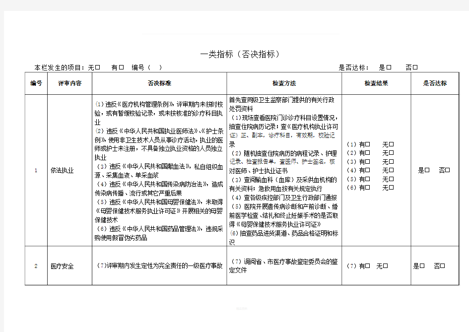 浙江省等级医院评审标准(印刷版)