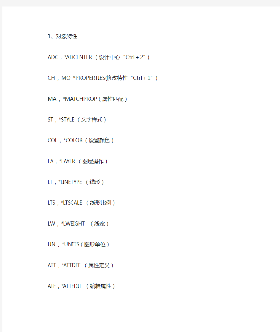 我的autocad2010命令大全档