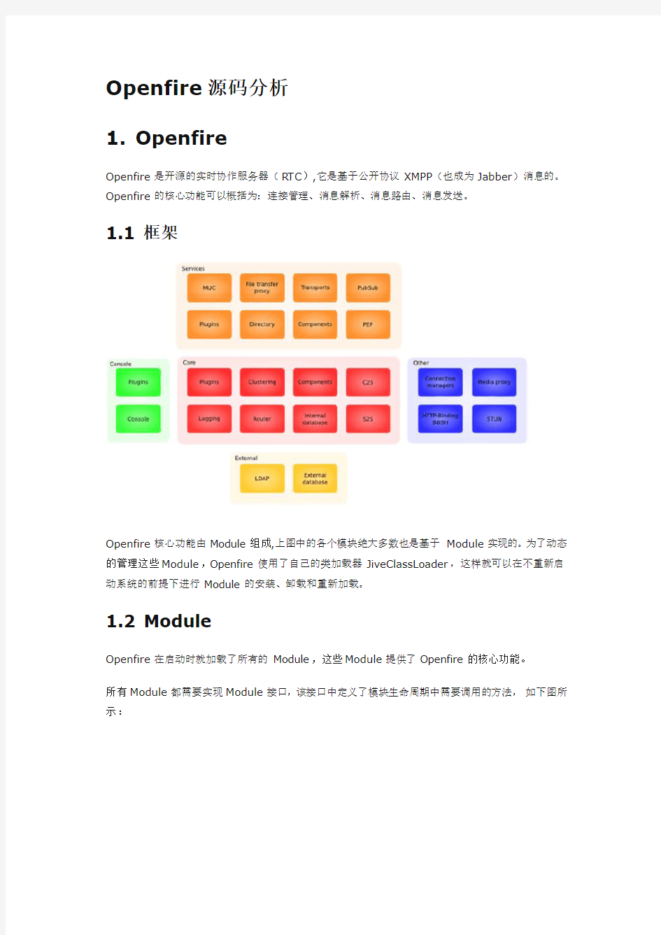 Openfire源码分析—图文兼备