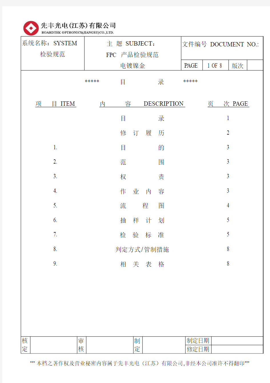 电镀镍金线检验规范