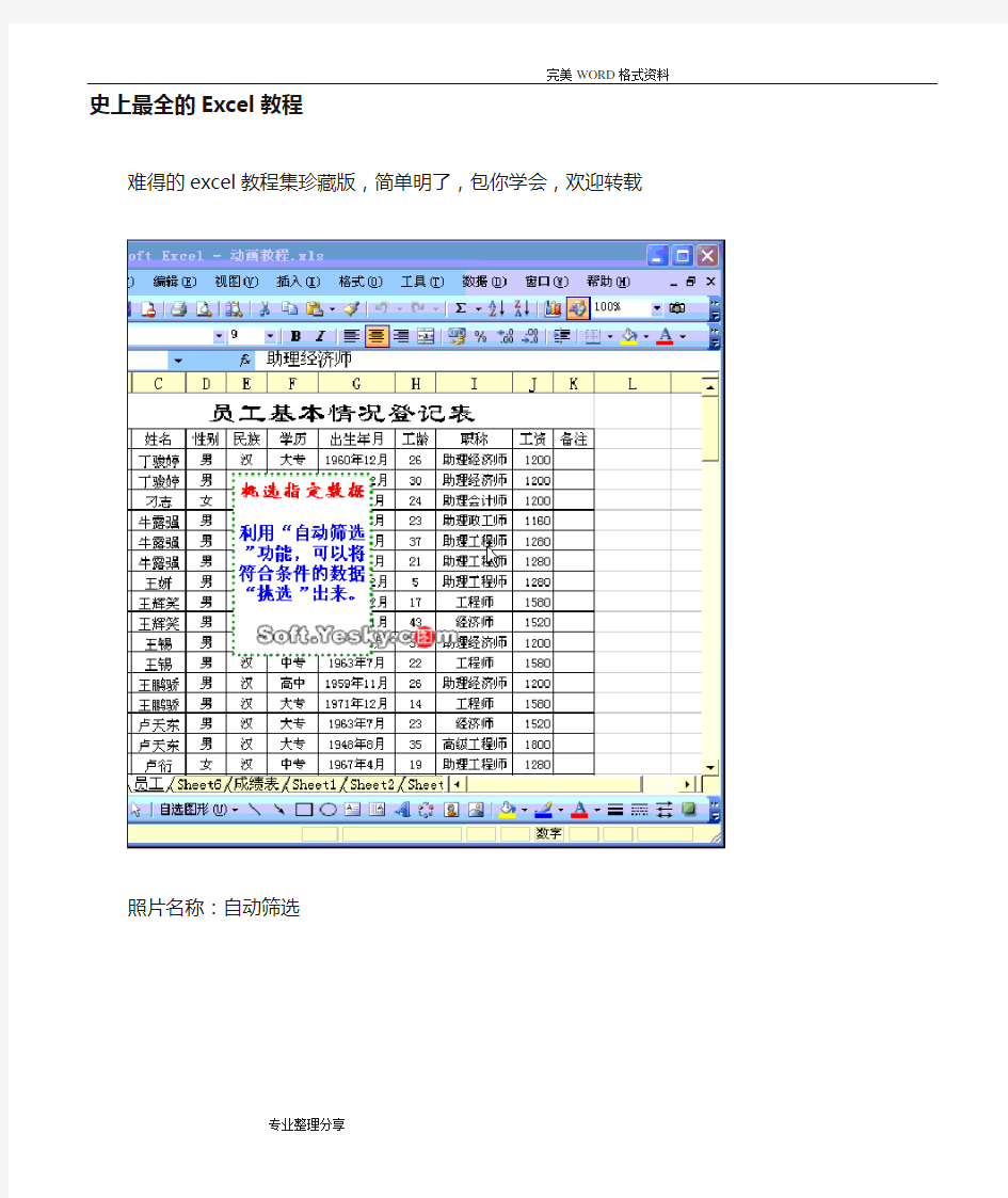 史上最全的excel表格制作教程