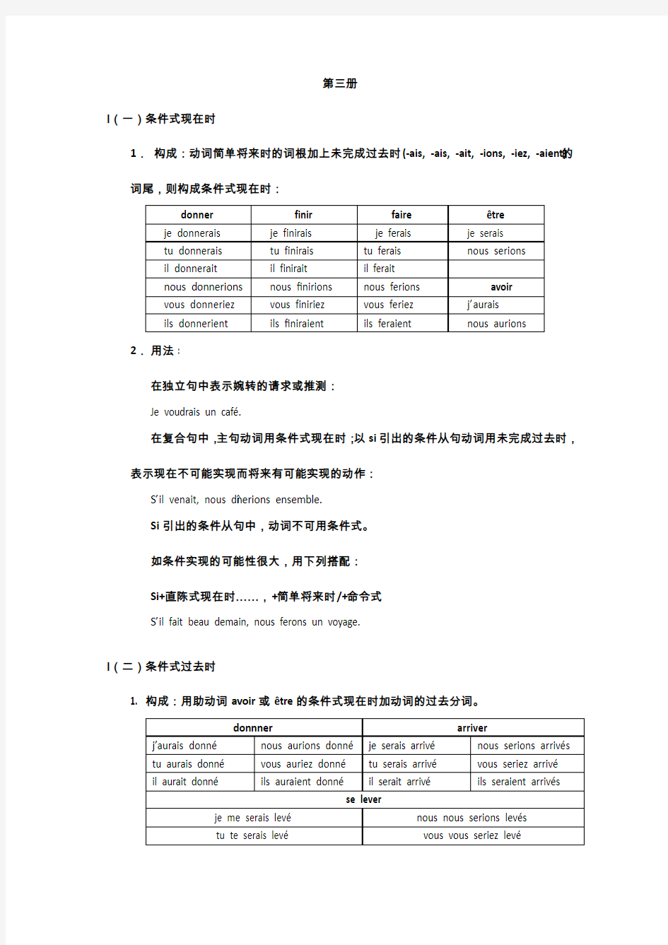 新大学法语语法总结