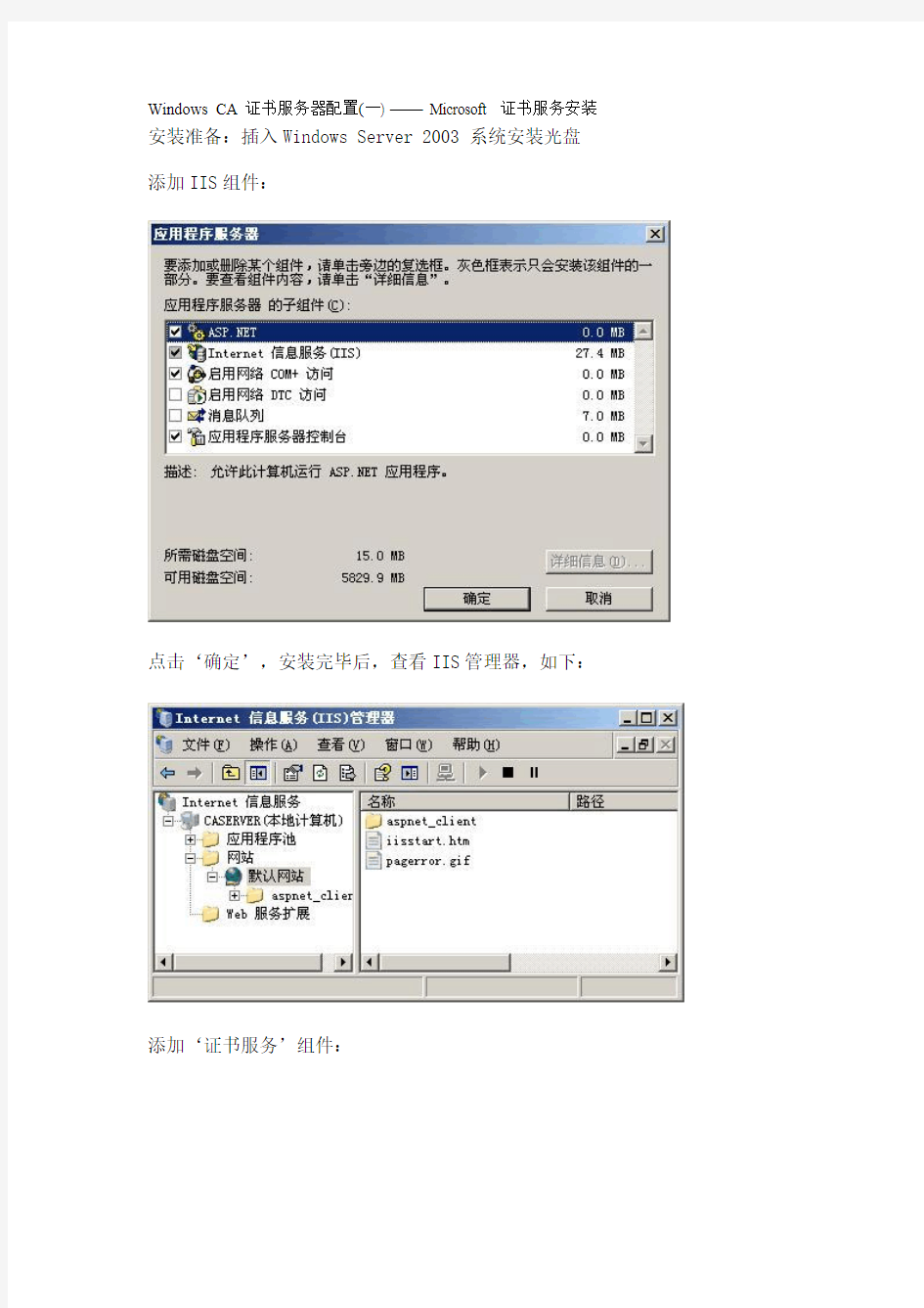 Windows CA 证书服务器配置