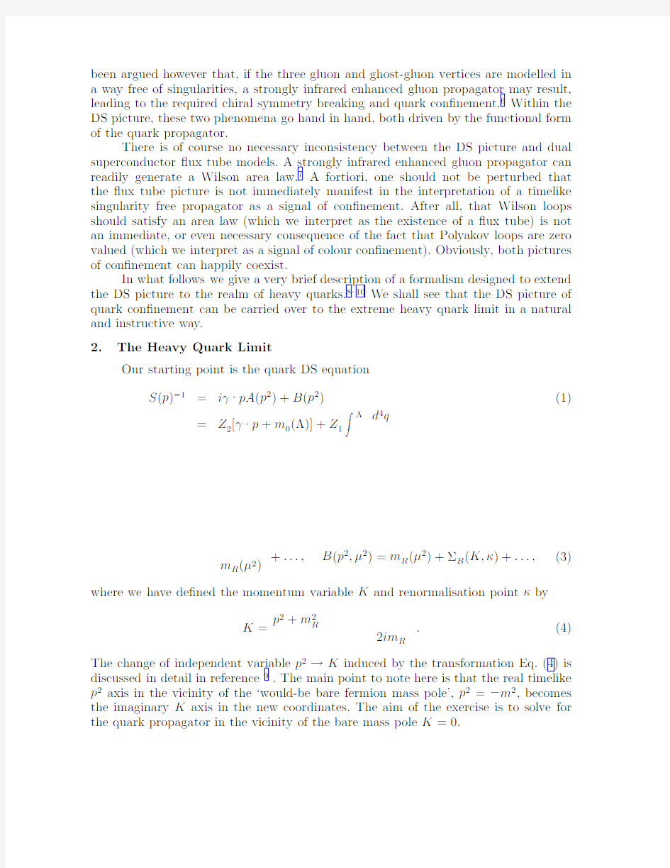Heavy quark confinement from Dyson Schwinger equations