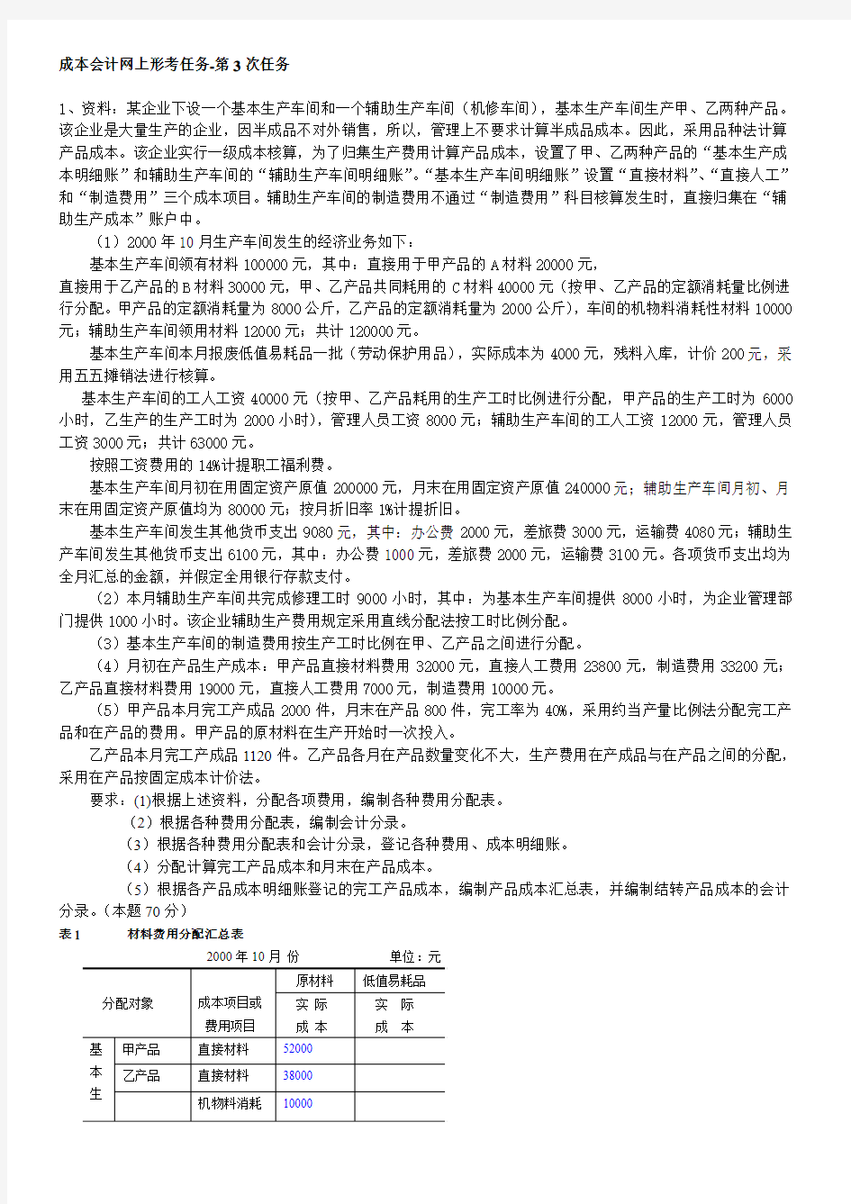 成本会计网上形考任务-第3次任务答案[1]