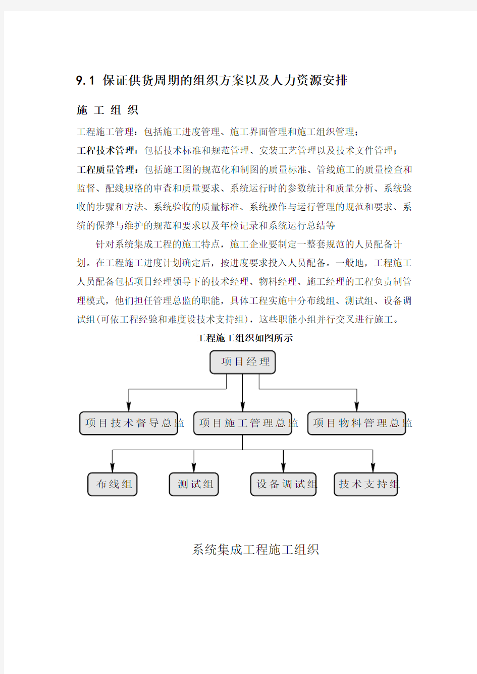 智能化施工组织方案