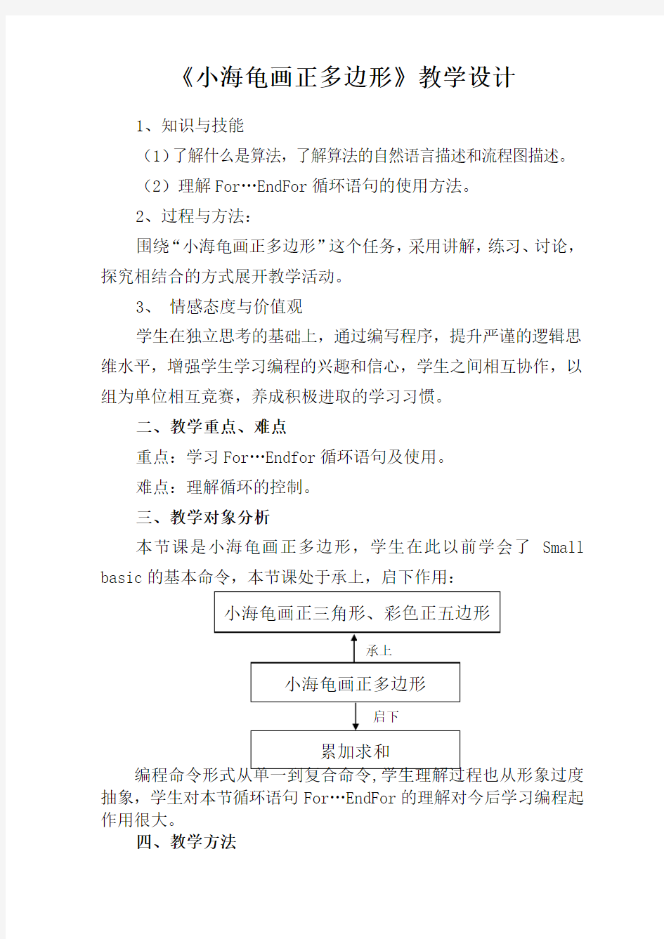 综合实践活动初中综合实践活动7-9年级《信息技术 7.走进程序世界》公开课教学设计