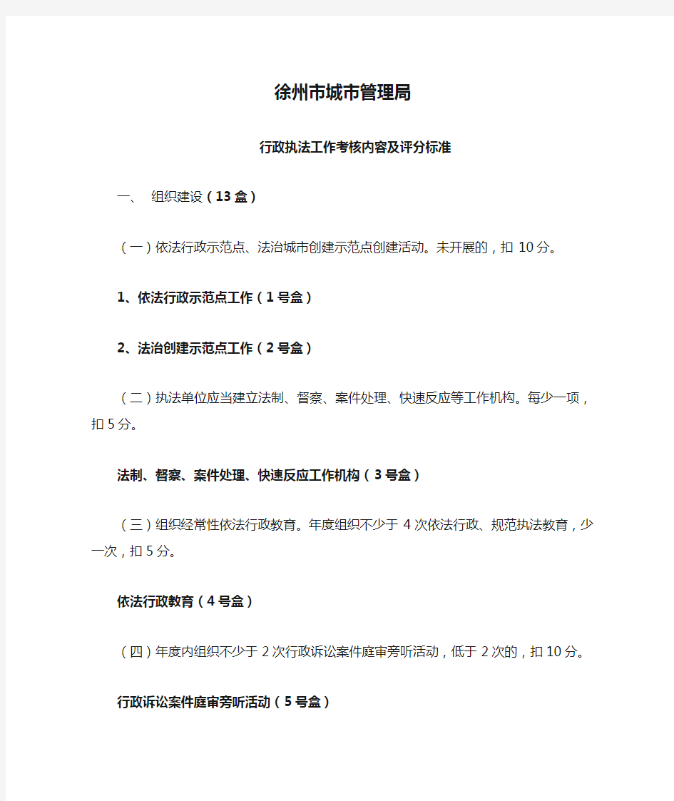 徐州市城市管理局考核台账目录2011