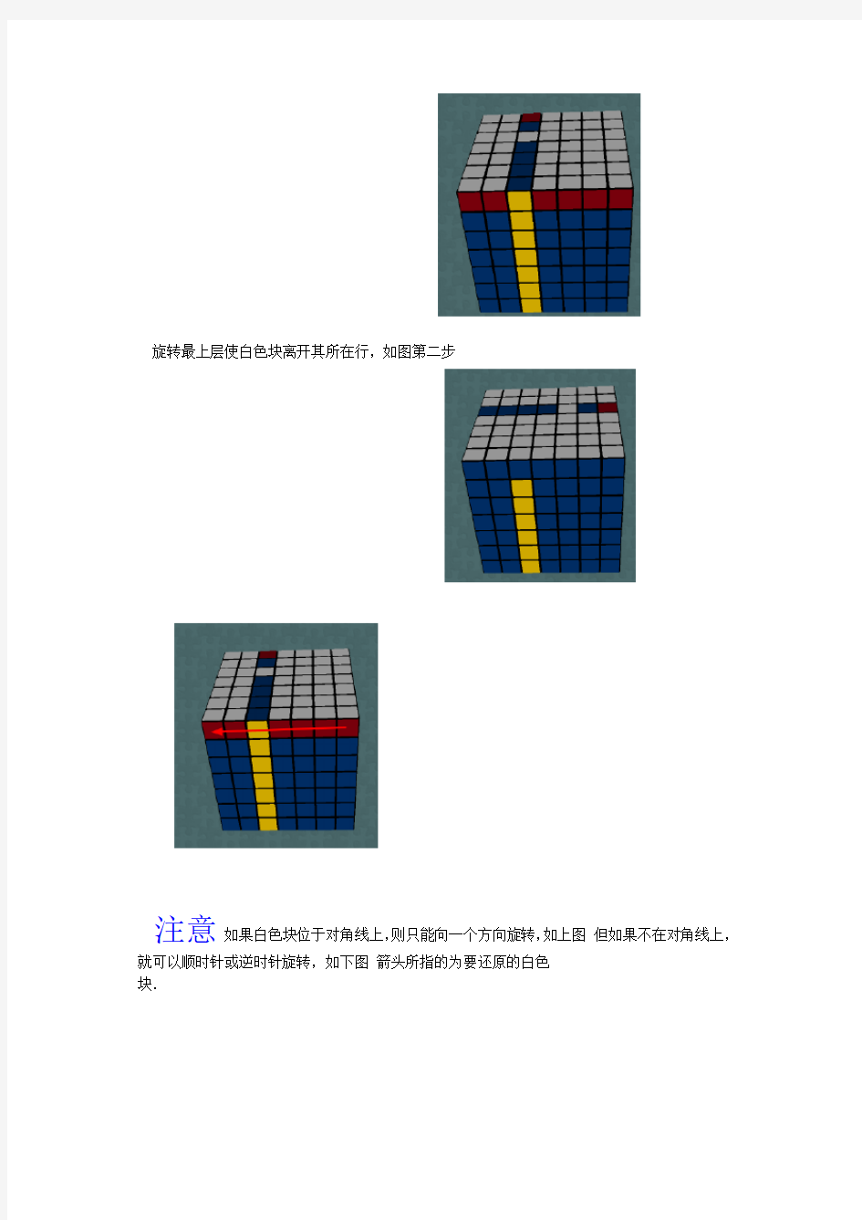 高阶魔方中心还原方法