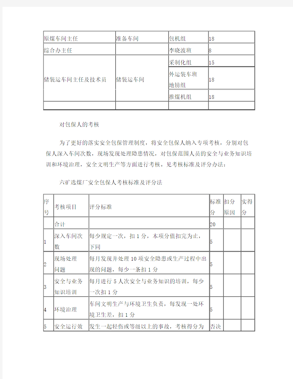 安全生产责任包保制度