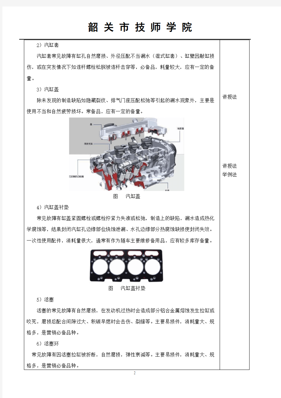 汽车配件管理教案二、 汽车常见易损件和常用材料