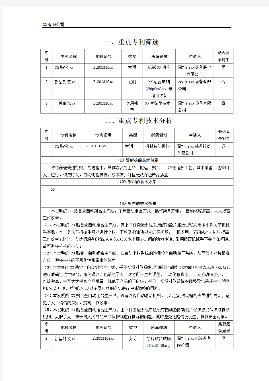 知识产权信息分析报告