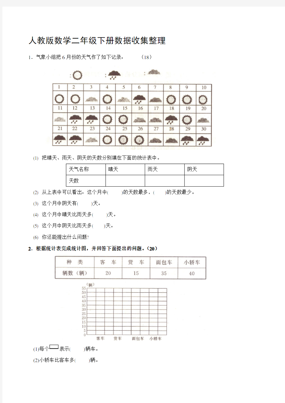 【新版】人教版小学二年级下册数学单元测试题-全套