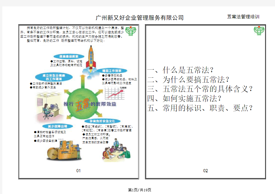 五常法管理核心要点归纳