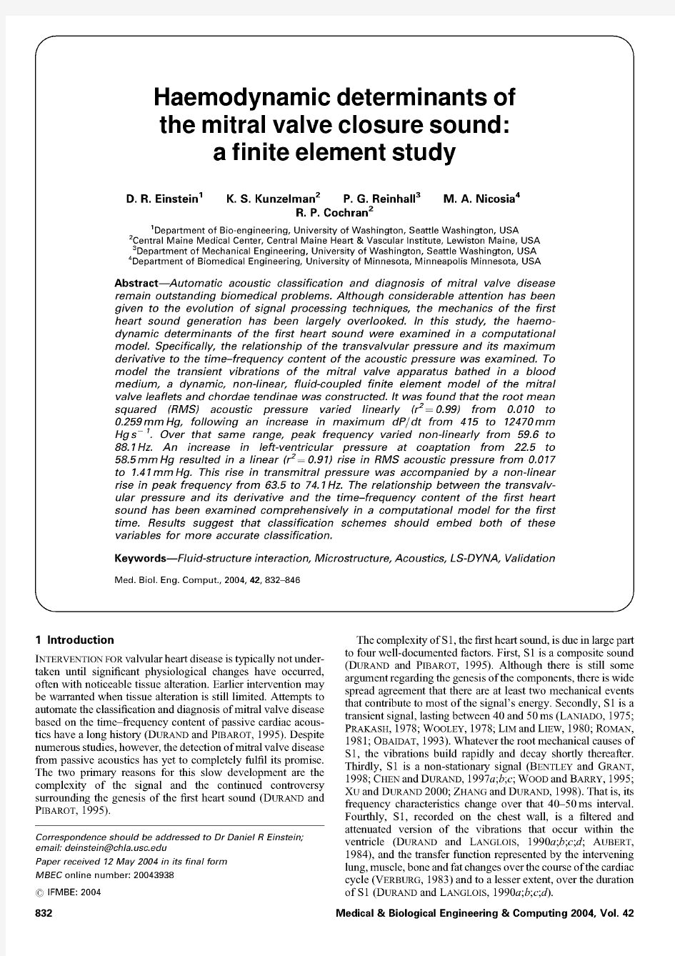 Haemodynamic determinants of the mitral valve closure sounda finite element study