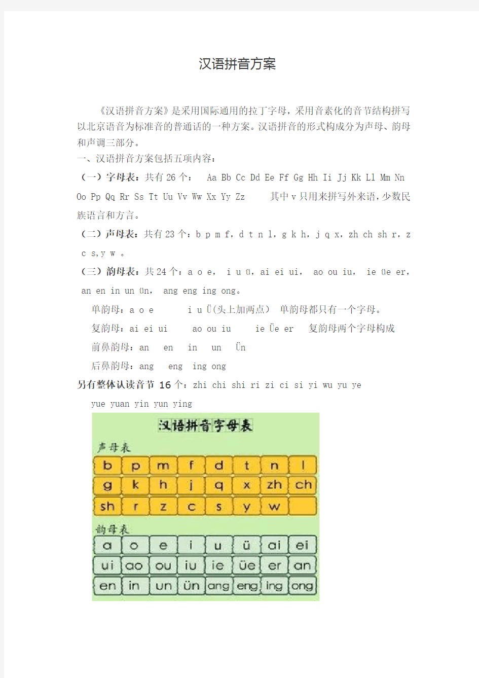 汉语拼音方案