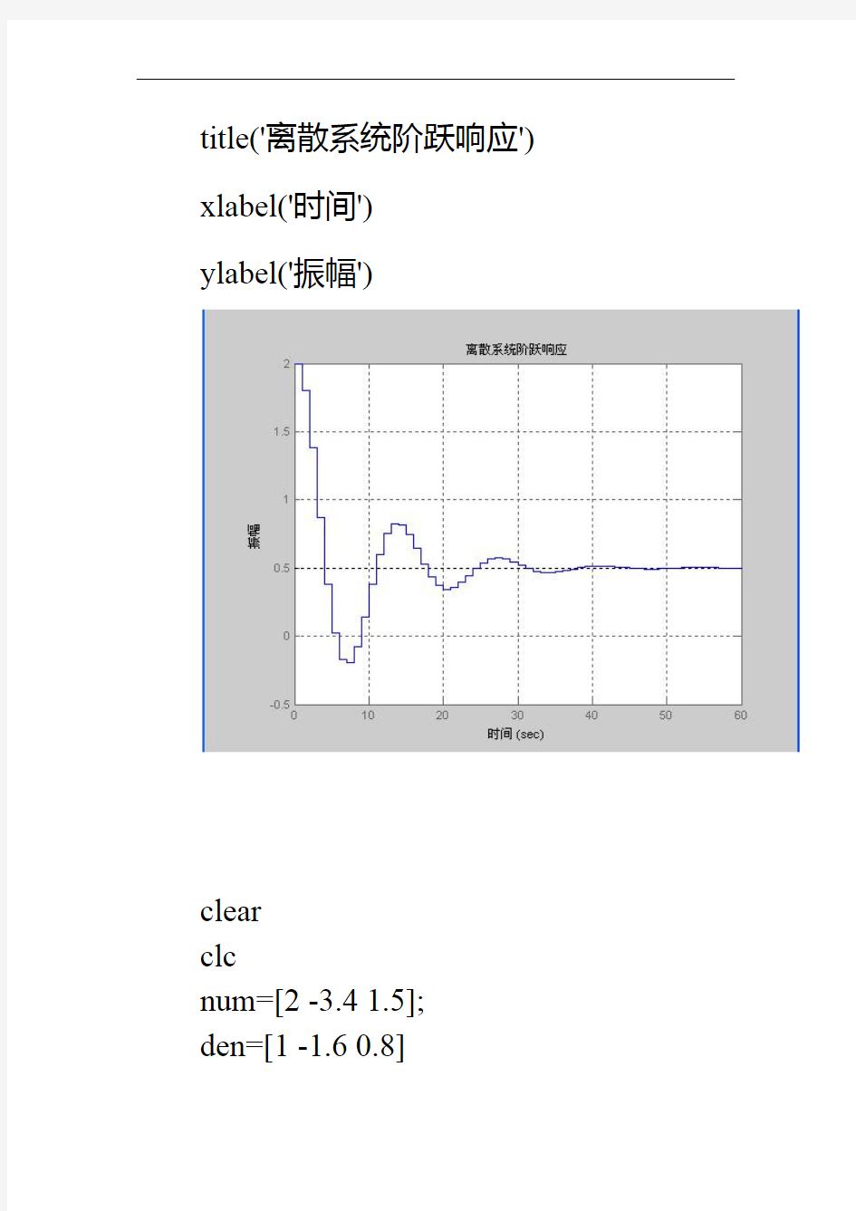 matlaB中的一些函数