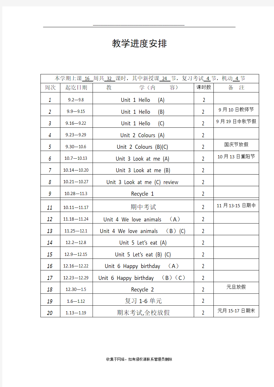 最新冀教版三年级英语上册教案