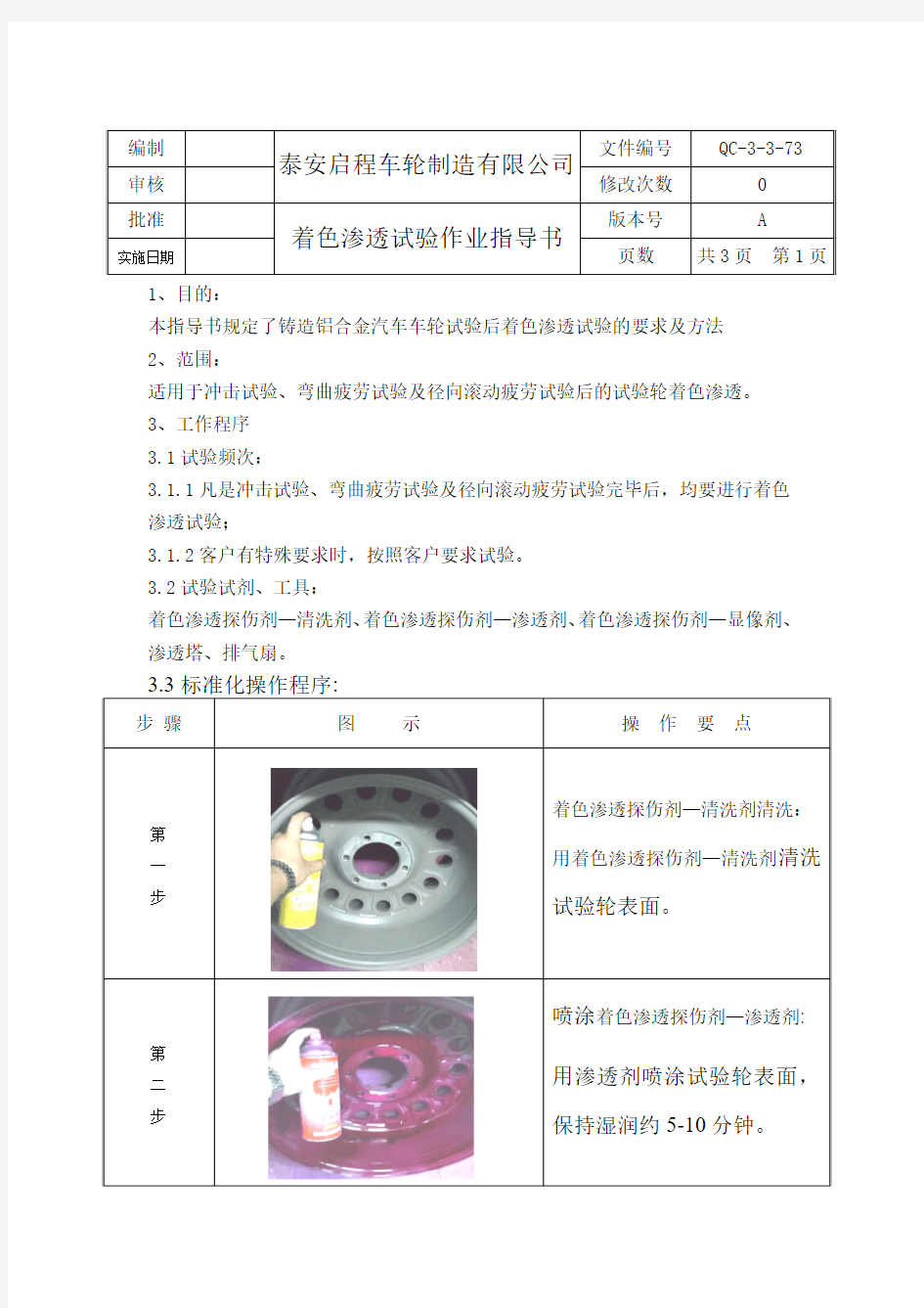 渗透试验作业指导书