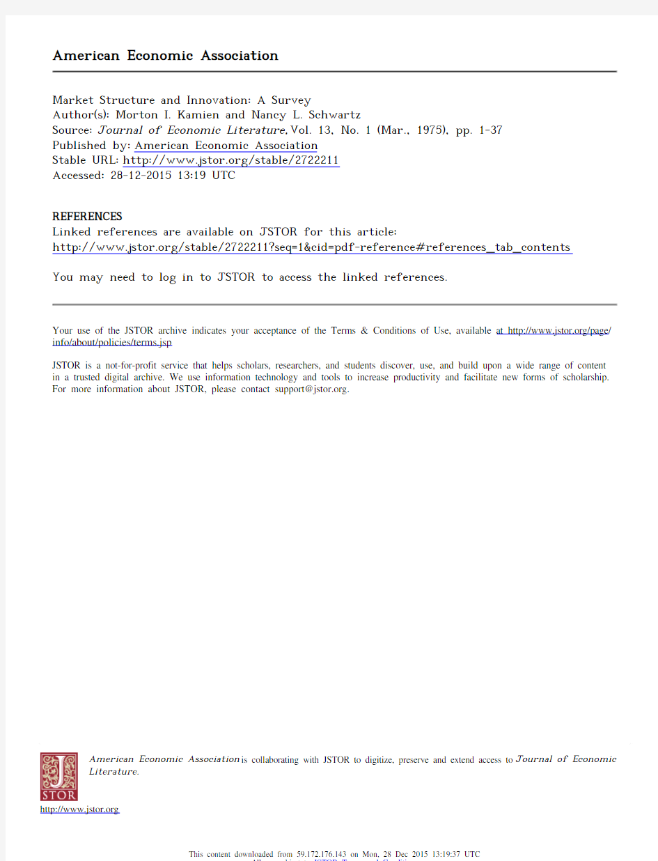 market structure and innovation_ a survey