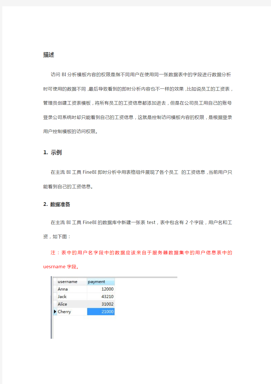 主流BI工具如何设置访问内容的权限