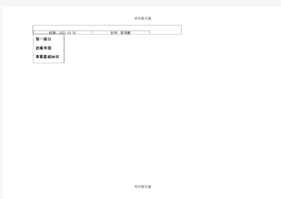 世界地理上册思维导图+图示规律之欧阳数创编