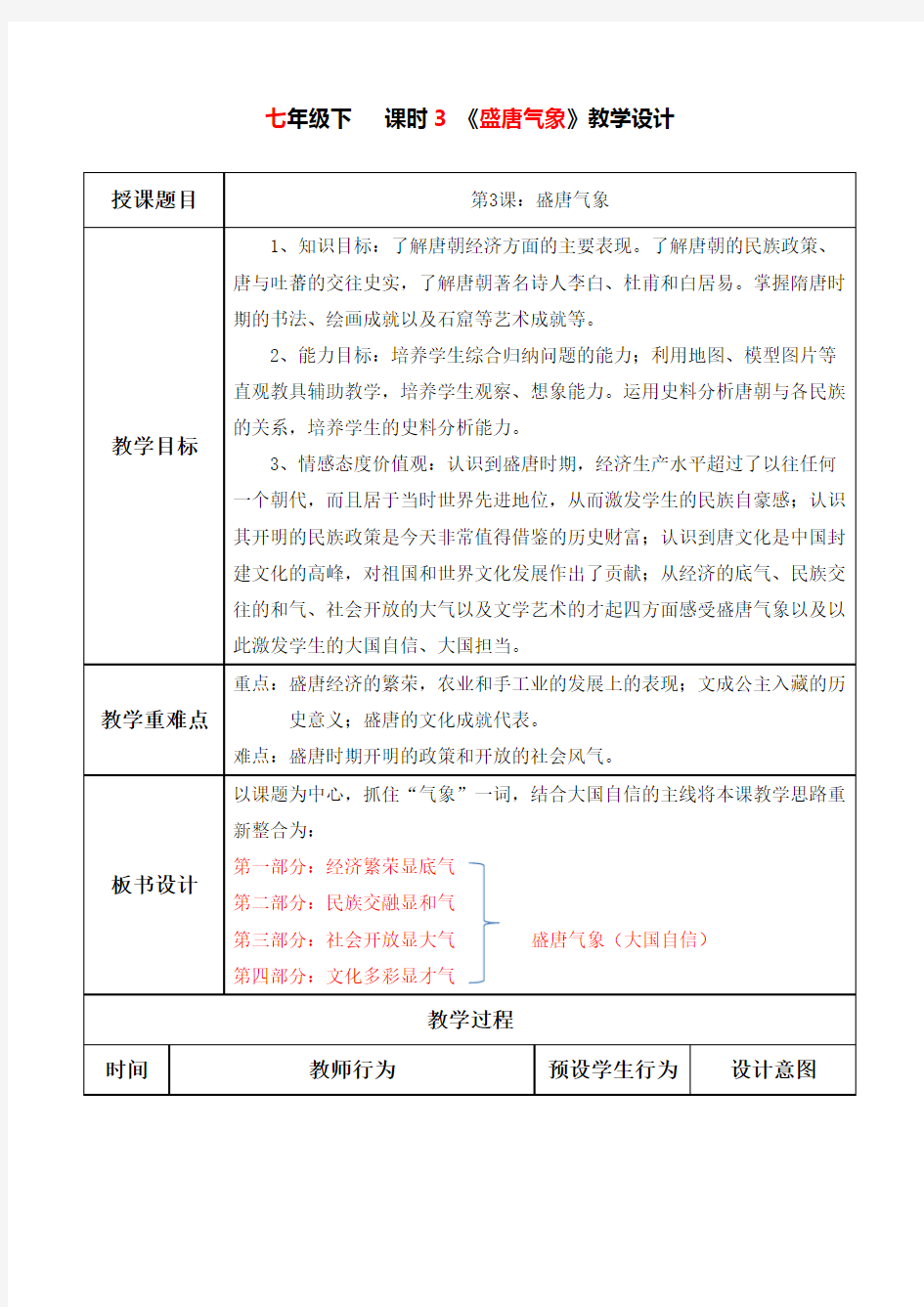 盛唐气象教学设计(1)