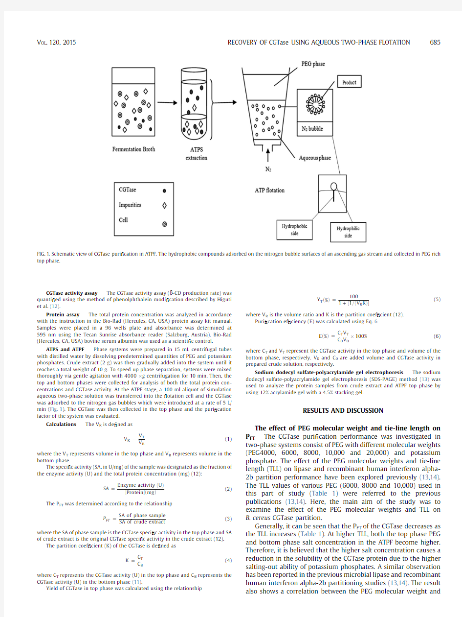 Direct recovery of cyclodextringlycosyltransferase from Bacillus cereus