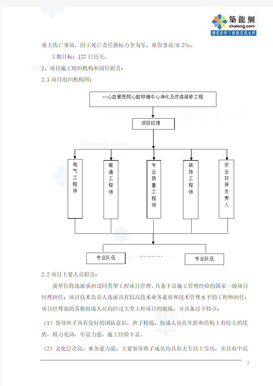 某医院改造装修工程投标施工组织设计