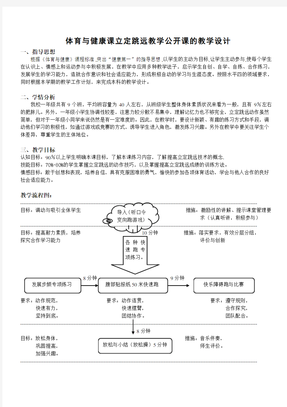 立定跳远公开课教案