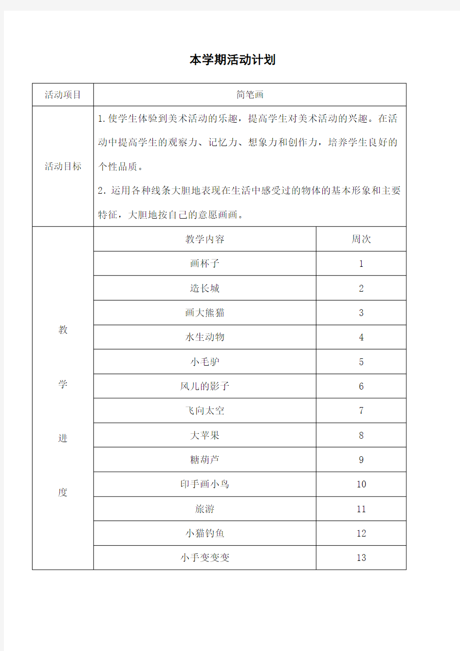 儿童画社团活动记录