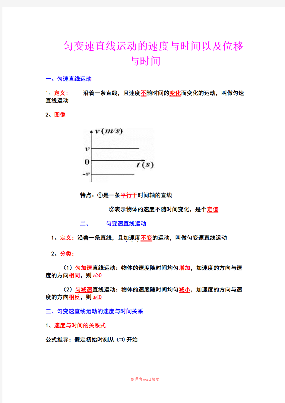 速度、位移公式