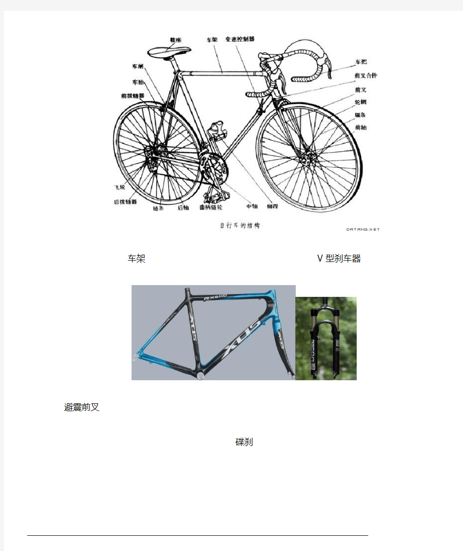 山地车构造及主要配件