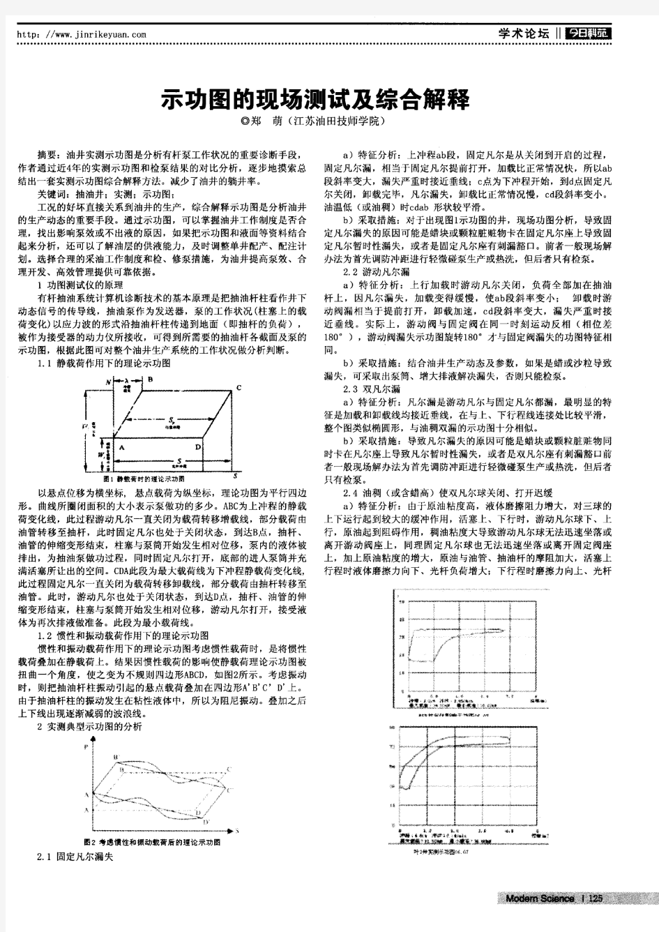 示功图的现场测试及综合解释