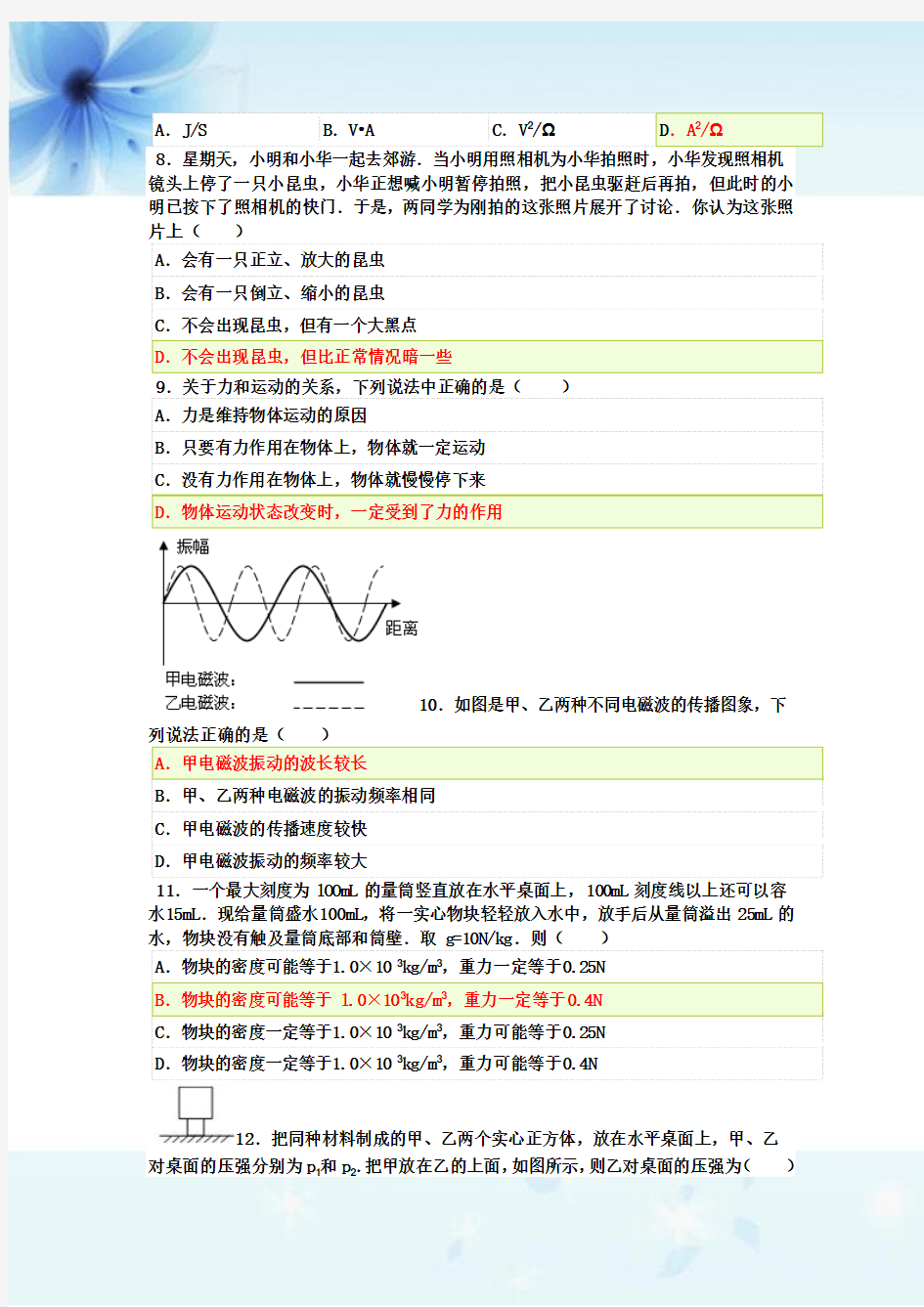 2008年高考历史试题及参考答案(上海卷)