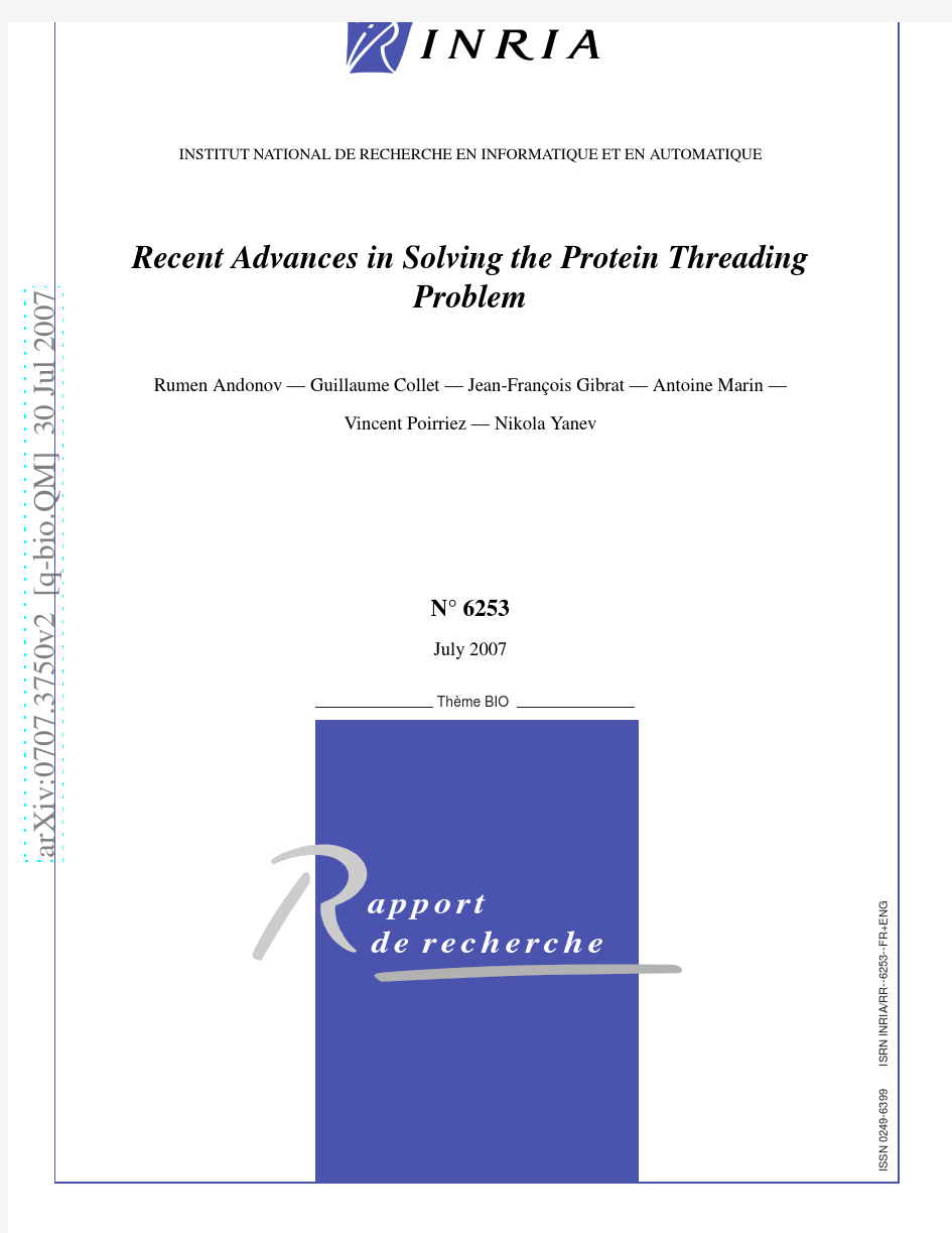Recent Advances in Solving the Protein Threading Problem