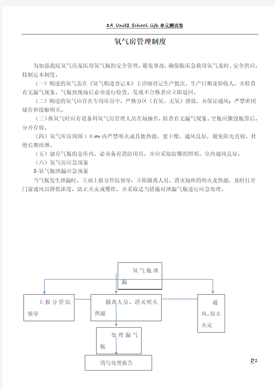 氧气房管理制度