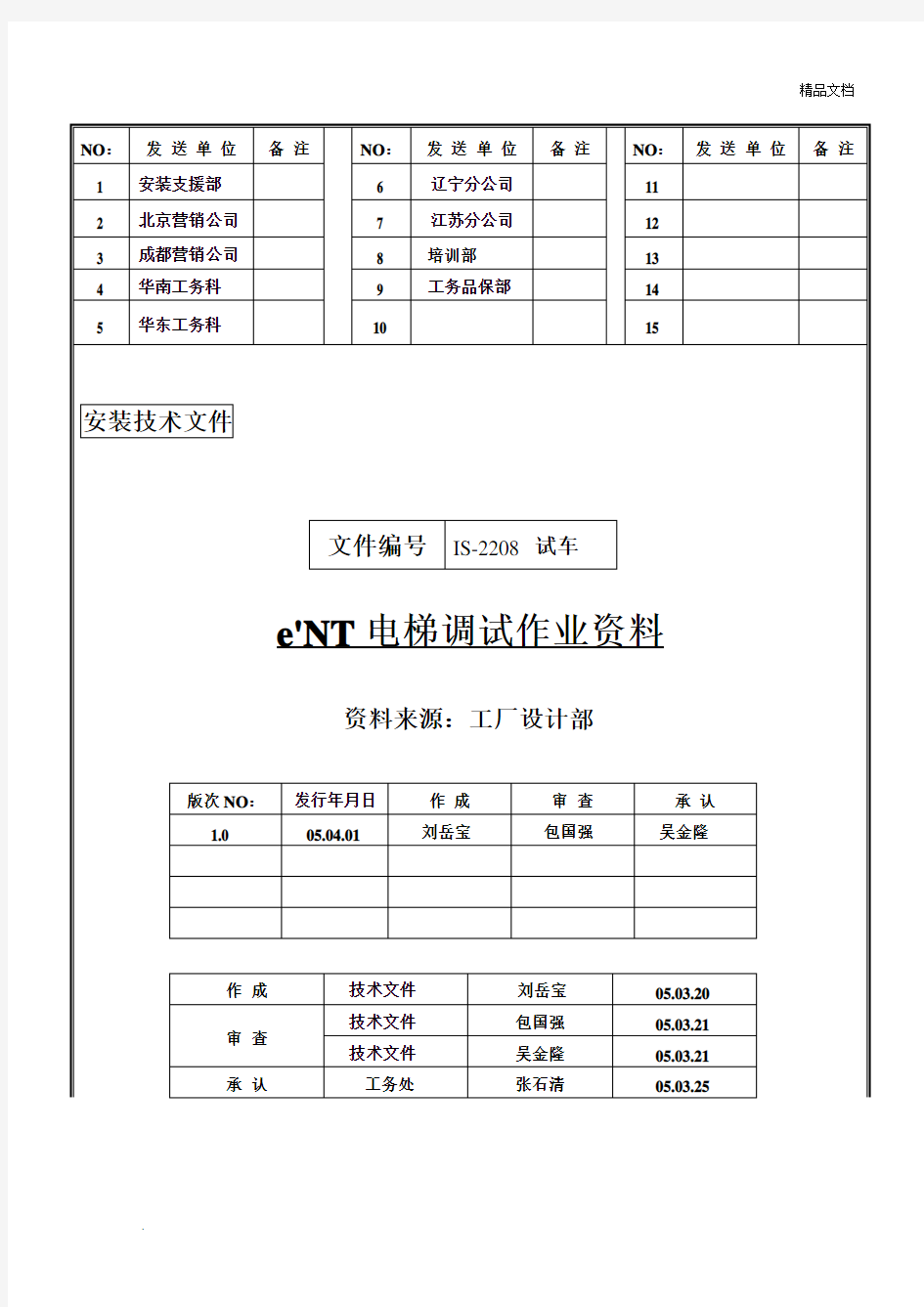 永大日立电梯调试说明