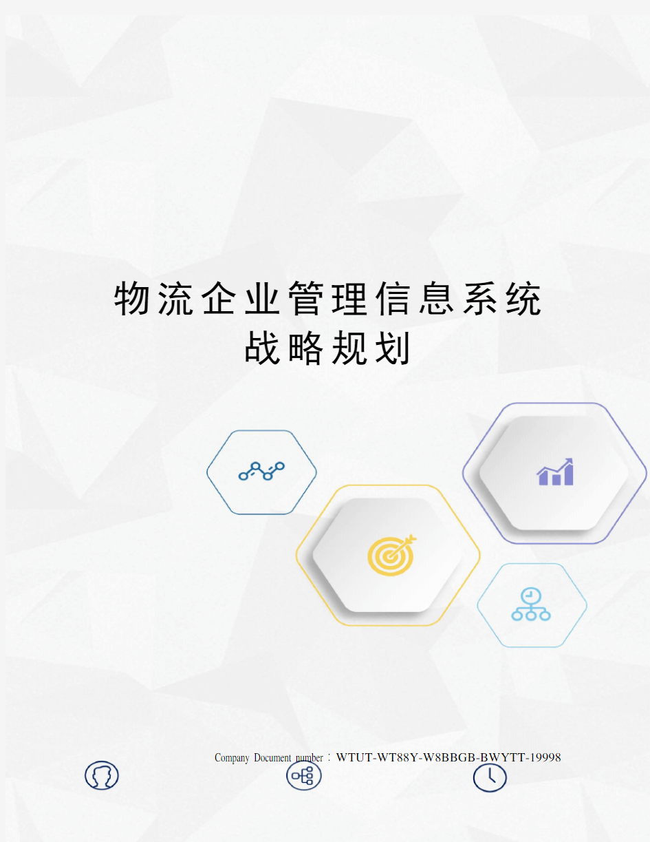 物流企业管理信息系统战略规划