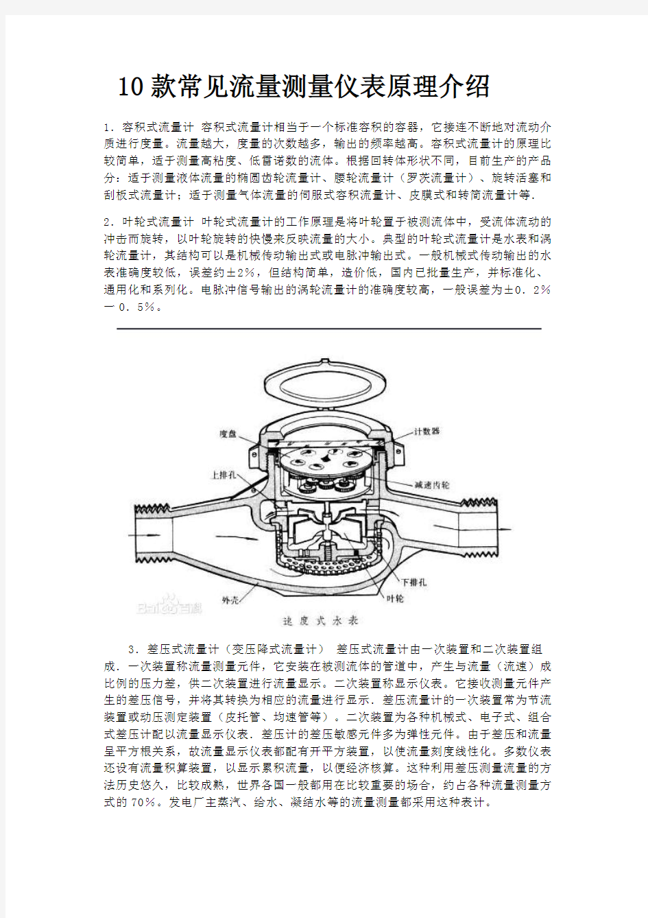 10款常见流量测量仪表原理介绍