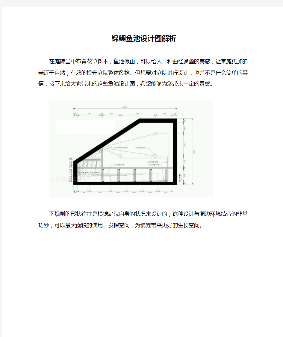 锦鲤鱼池设计图解析