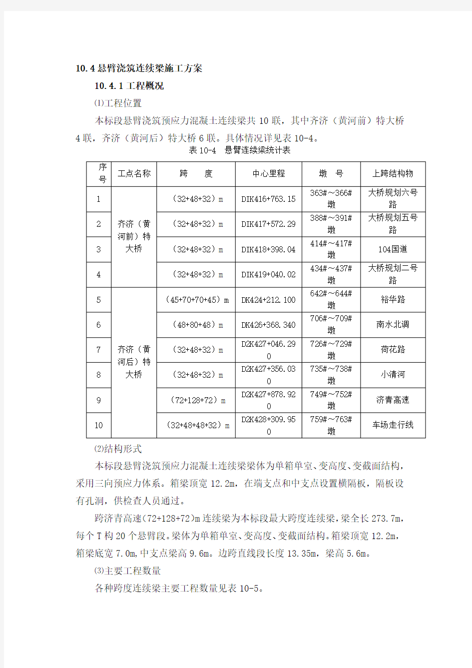 悬浇梁施工方案