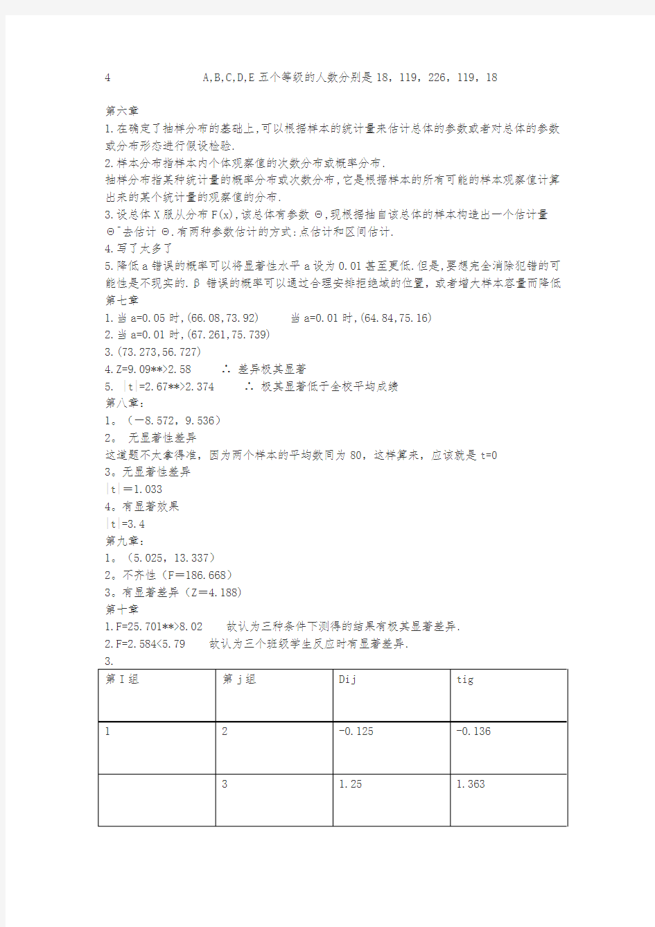 心理与教育统计学(邵志芳)课后复习题答案