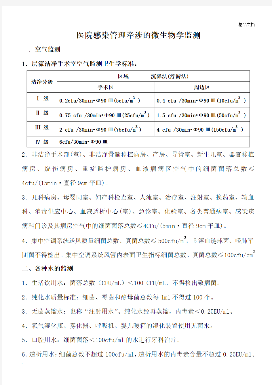 医院感染管理牵涉的微生物学监测